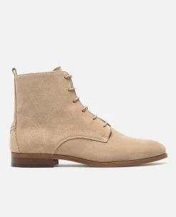 KOST Boots à Lacets Croûte Velours Beige Femme -kost paris shop AVERY 94 07 83b7