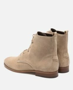 KOST Boots à Lacets Croûte Velours Beige Femme -kost paris shop AVERY 94 10 dffe
