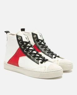 KOST Baskets Toile Éco-responsable Écru Et Rouge Femme -kost paris shop BACKSTAGEH1 CG 08 cef4