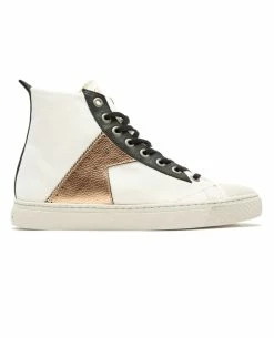 KOST Baskets Toile Éco-responsable Écru Et Or Femme -kost paris shop BACKSTAGEH1 CS 02 1625