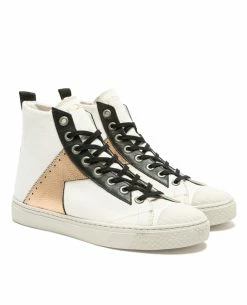 KOST Baskets Toile Éco-responsable Écru Et Or Femme -kost paris shop BACKSTAGEH1 CS 03 80ee