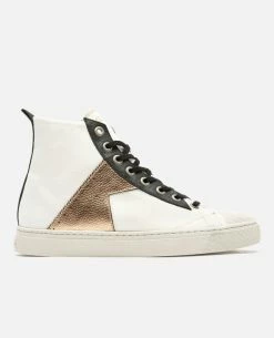 KOST Baskets Toile Éco-responsable Écru Et Or Femme -kost paris shop BACKSTAGEH1 CS 07 3a05