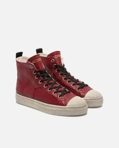 KOST Sneakers Cuir Tannage Végétal Rouge Femme -kost paris shop BACKSTAGEH3 18 12 4305