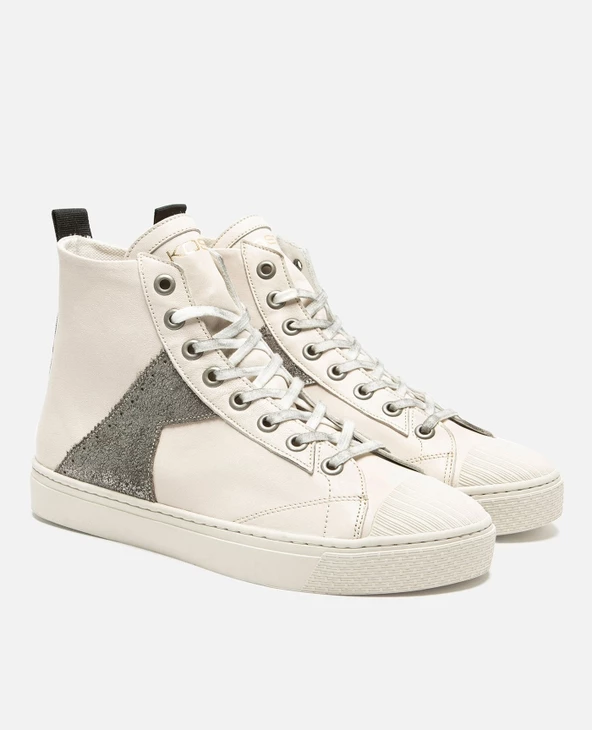 KOST Sneakers Cuir Tannage Végétal Écru-Argent Homme 7 KOST Sneakers Cuir Tannage Végétal Écru-Argent Homme – Image 5