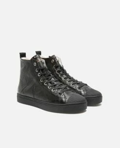 KOST Sneakers Cuir Tannage Végétal Noir Homme