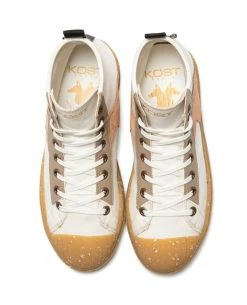 KOST Sneakers Toile Oeko-Tex Écru - Orange Femme -kost paris shop BACKSTAGEH6 FE 04 eced