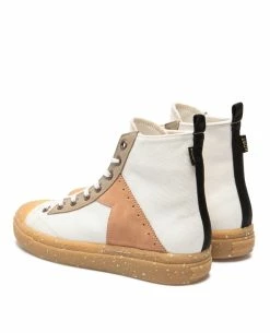 KOST Sneakers Toile Oeko-Tex Écru - Orange Femme -kost paris shop BACKSTAGEH6 FE 05 b3eb