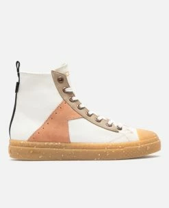 KOST Sneakers Toile Oeko-Tex Écru - Orange Femme -kost paris shop BACKSTAGEH6 FE 07 483b