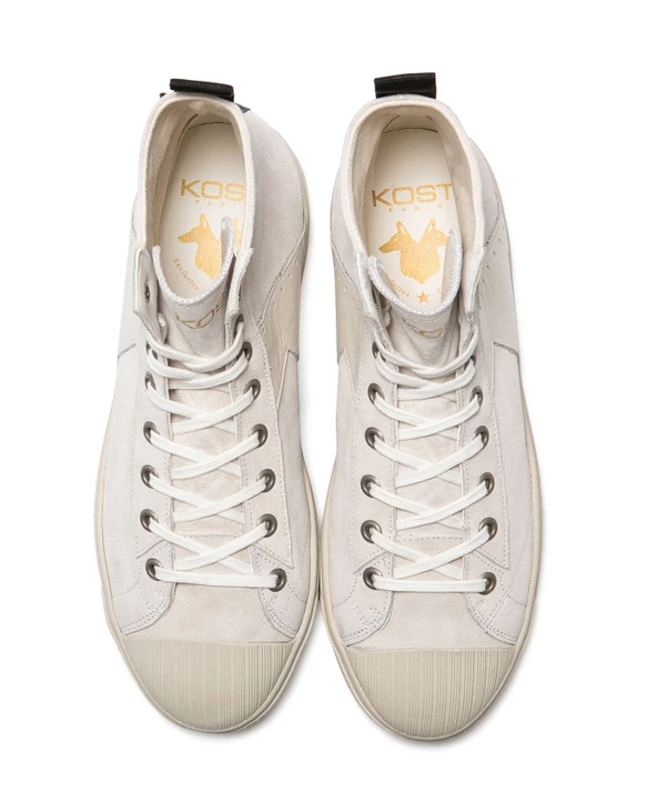 KOST Sneakers Éco-responsable Croûte Velours Écru Homme 5 KOST Sneakers Éco-responsable Croûte Velours Écru Homme – Image 3