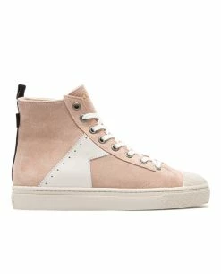 KOST Sneakers Éco-responsable Croûte Velours Rose Femme