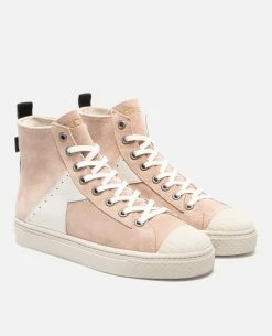 KOST Sneakers Éco-responsable Croûte Velours Rose Femme -kost paris shop BACKSTAGEH7 FM 08 85c8