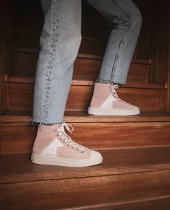 KOST Sneakers Éco-responsable Croûte Velours Rose Femme -kost paris shop BACKSTAGEH7 FM 13 2554