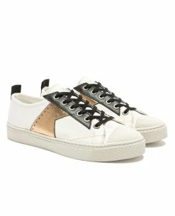 KOST Sneakers Textile Écru Et Or Femme -kost paris shop BACKSTAGEL1 CS 03 d83b