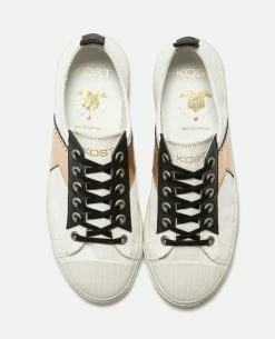 KOST Sneakers Textile Écru Et Or Femme