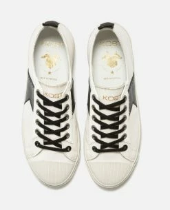 KOST Sneakers Textile Écru Et Noir Femme