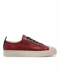 KOST Sneakers Cuir Tannage Végétal Rouge Femme