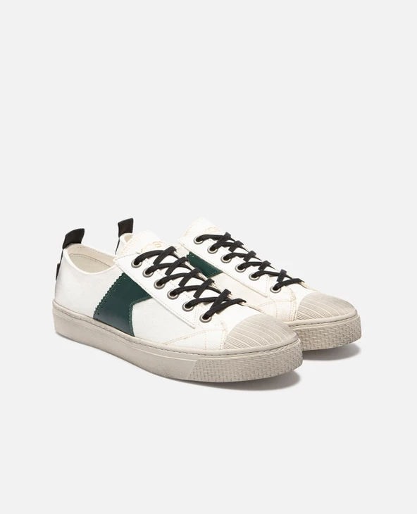 KOST Sneakers Toile Oeko-Tex Écru-Vert Homme 13 KOST Sneakers Toile Oeko-Tex Écru-Vert Homme – Image 11