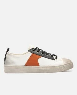 KOST Sneakers Toile Oeko-Tex Écru-Orange Homme -kost paris shop BACKSTAGEL8 VV 07 7dc9