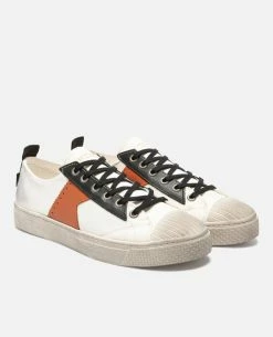 KOST Sneakers Toile Oeko-Tex Écru-Orange Homme -kost paris shop BACKSTAGEL8 VV 08 964a