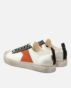 KOST Sneakers Toile Oeko-Tex Écru-Orange Homme -kost paris shop BACKSTAGEL8 VV 10 431d