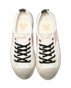 KOST Sneakers Toile Oeko-Tex Écru-Rose Femme -kost paris shop BACKSTAGEL8 VW 04 8c54