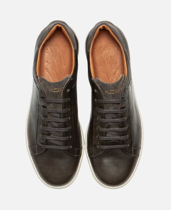 KOST Sneakers Cuir Semelle Épaisse Gris Homme 5 KOST Sneakers Cuir Semelle Épaisse Gris Homme – Image 3