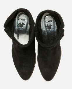 KOST Boots Croûte Velours Noir Femme