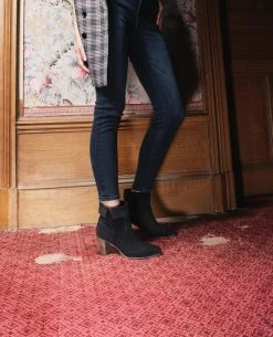 KOST Boots Croûte Velours Noir Femme -kost paris shop BOHEME5 02 11 99ee