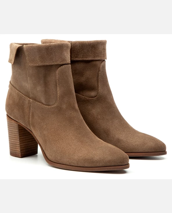 KOST Boots Croûte Velours Taupe Femme 4 KOST Boots Croûte Velours Taupe Femme – Image 2