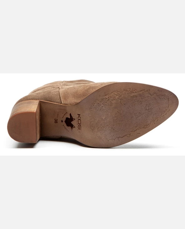 KOST Boots Croûte Velours Taupe Femme 7 KOST Boots Croûte Velours Taupe Femme – Image 5