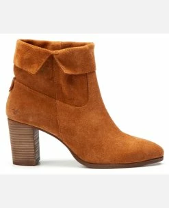 KOST Boots Croûte Velours Marron Femme
