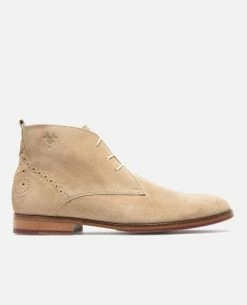 KOST Chukka Boots Made In France Croûte Velours Beige Homme -kost paris shop BRETT5B 94 07 9370