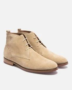 KOST Chukka Boots Made In France Croûte Velours Beige Homme -kost paris shop BRETT5B 94 08 ce34