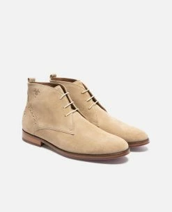 KOST Chukka Boots Made In France Croûte Velours Beige Homme -kost paris shop BRETT5B 94 12 59f6