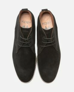 KOST Chukka Boots Croûte Velours Made In France Noir Homme -kost paris shop BRETT95A 02 09 4249