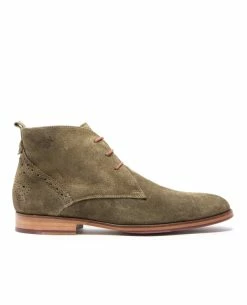 KOST Chukka Boots Croûte Velours Made In France Vert Homme