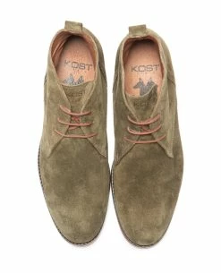 KOST Chukka Boots Croûte Velours Made In France Vert Homme -kost paris shop BRETT95A 1L 04 c5bc