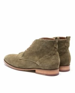 KOST Chukka Boots Croûte Velours Made In France Vert Homme -kost paris shop BRETT95A 1L 05 73a0