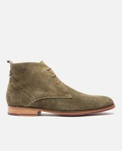 KOST Chukka Boots Croûte Velours Made In France Vert Homme -kost paris shop BRETT95A 1L 07 434d