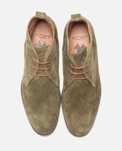 KOST Chukka Boots Croûte Velours Made In France Vert Homme -kost paris shop BRETT95A 1L 09 d836