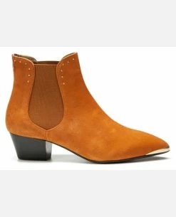 KOST Boots Croûte Velours Marron Femme -kost paris shop CLARA5 47 02 1334