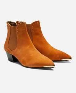 KOST Boots Croûte Velours Marron Femme -kost paris shop CLARA5 47 06 a5a5