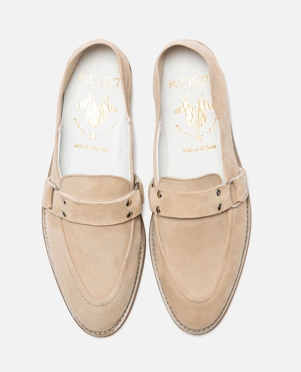 KOST Mules Croûte Velours Beige Femme 9 KOST Mules Croûte Velours Beige Femme – Image 7