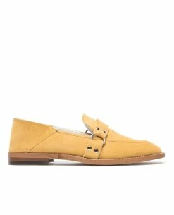 KOST Mules Croûte Velours Jaune Femme
