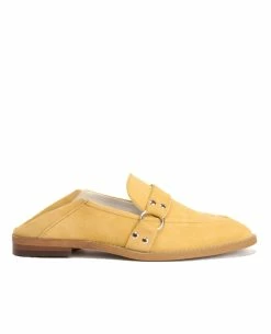 KOST Mules Croûte Velours Jaune Femme -kost paris shop COLEEN5 71 05 8932