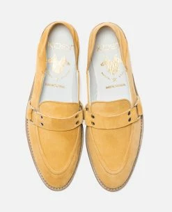KOST Mules Croûte Velours Jaune Femme -kost paris shop COLEEN5 71 09 4489