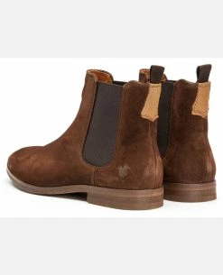 KOST Chelsea Boots Croûte Velours Marron Homme -kost paris shop CONNOR5 40 05 d282