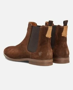 KOST Chelsea Boots Croûte Velours Marron Homme -kost paris shop CONNOR5 40 10 c256