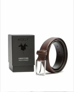 KOST Ceinture Made In France Cuir Tannage Végétal Marron Homme -kost paris shop CORLEONE 07 05 0bf3