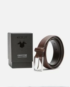 KOST Ceinture Made In France Cuir Tannage Végétal Marron Homme -kost paris shop CORLEONE 07 10 db54